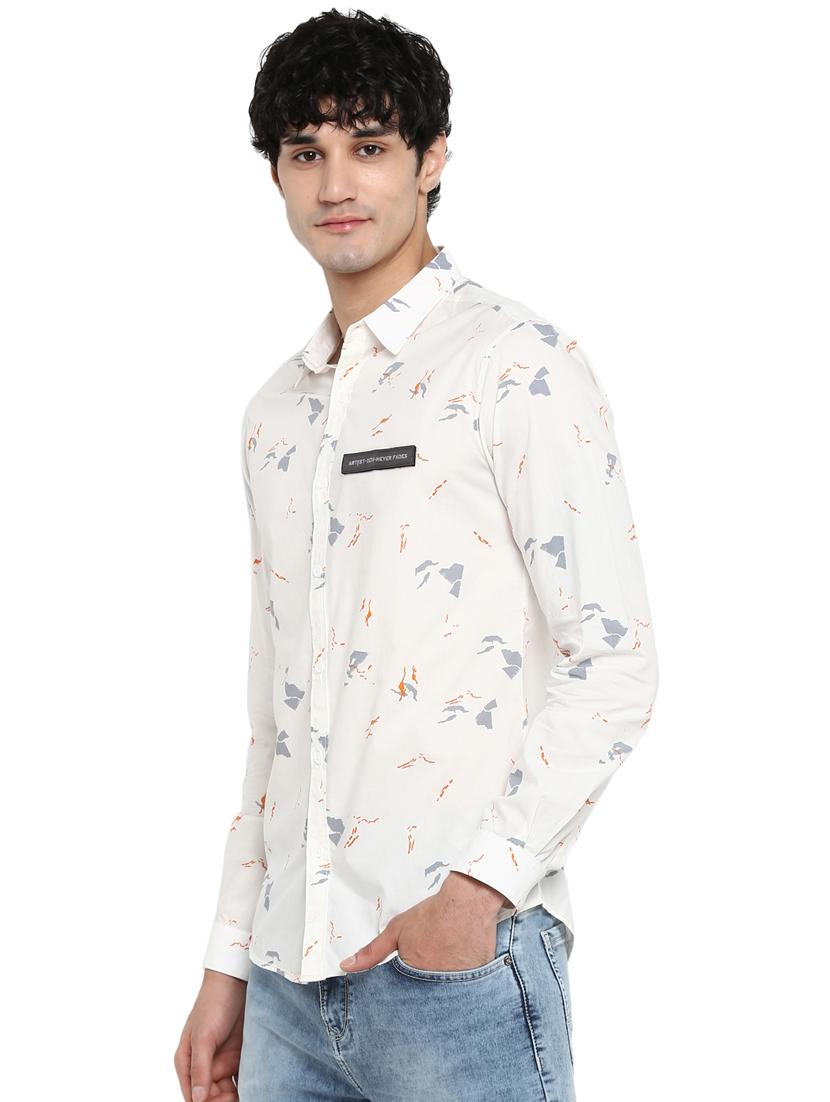 white printed casual shirt - 17544513 - Zoom Image - 2