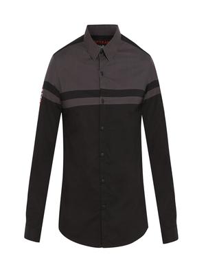 black color block casual shirt - 17544514 - Standard Image - 4