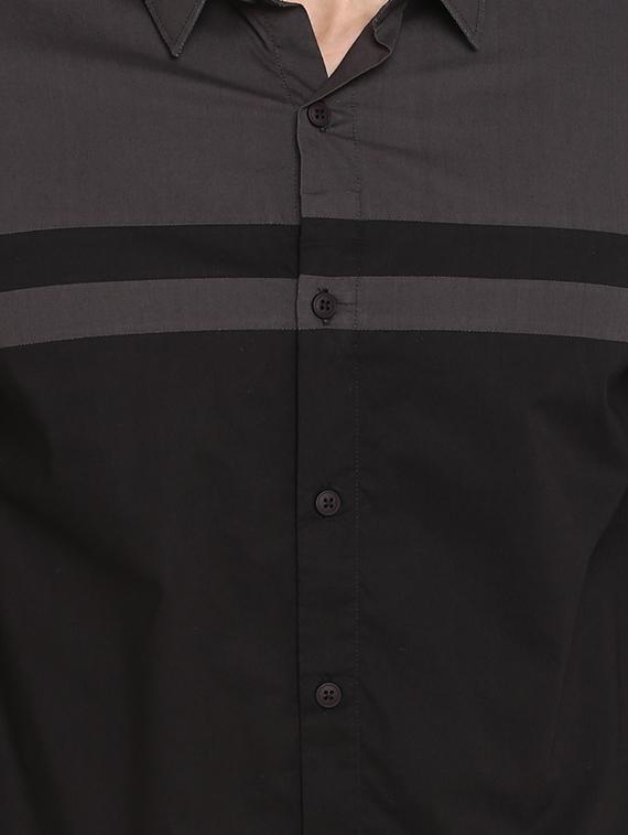 black color block casual shirt - 17544514 - Zoom Image - 5