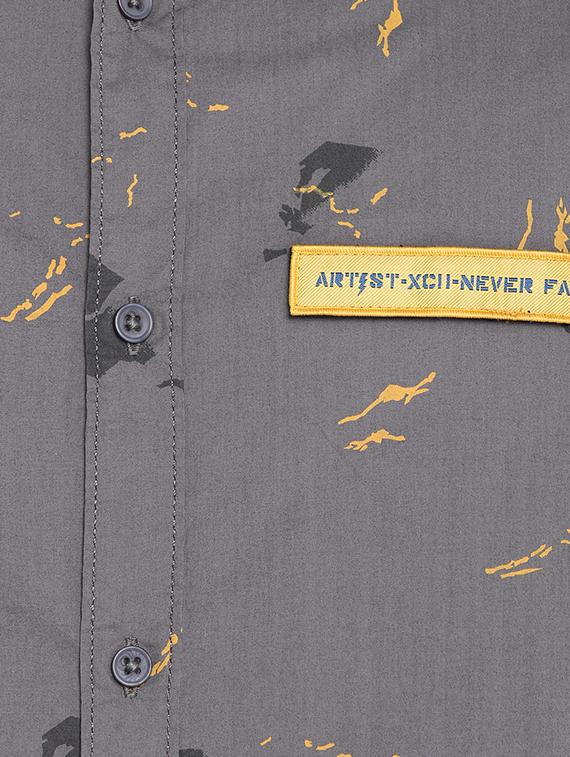 grey printed casual shirt - 17544515 - Zoom Image - 5
