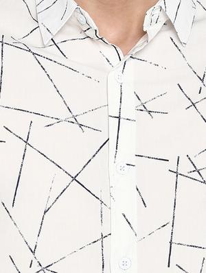 white abstract casual shirt - 17544519 - Standard Image - 4