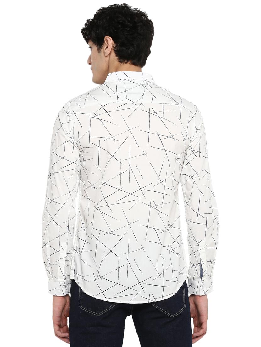 white abstract casual shirt - 17544519 - Zoom Image - 3