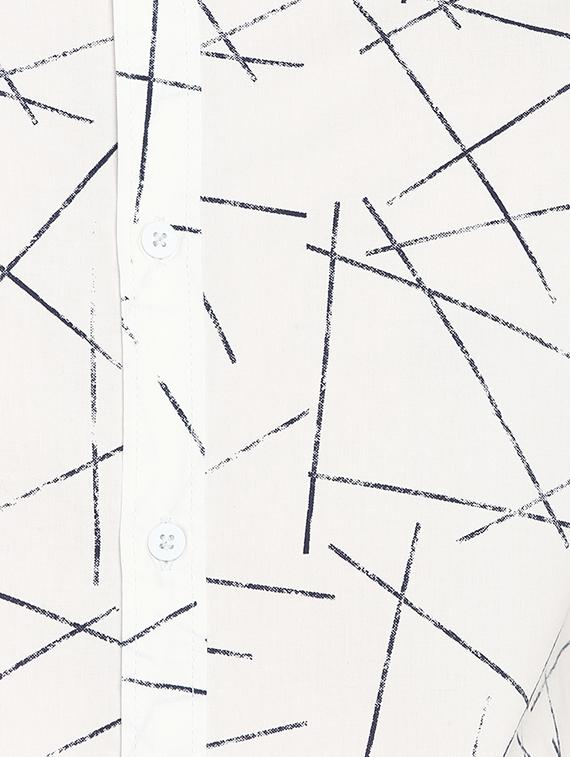 white abstract casual shirt - 17544519 - Zoom Image - 5