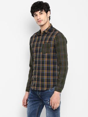 green checkered casual shirt - 17544522 - Standard Image - 2