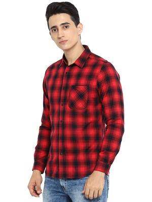 red checkered casual shirt - 17544531 - Standard Image - 2