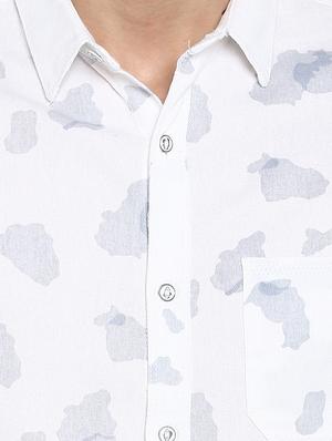 white printed casual shirt - 17544539 - Standard Image - 4
