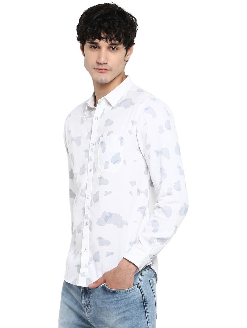 white printed casual shirt - 17544539 - Zoom Image - 2