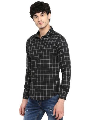 black checkered casual shirt - 17544547 - Standard Image - 2