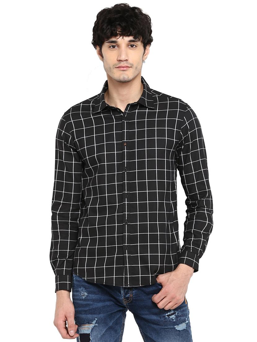black checkered casual shirt - 17544547 - Zoom Image - 1