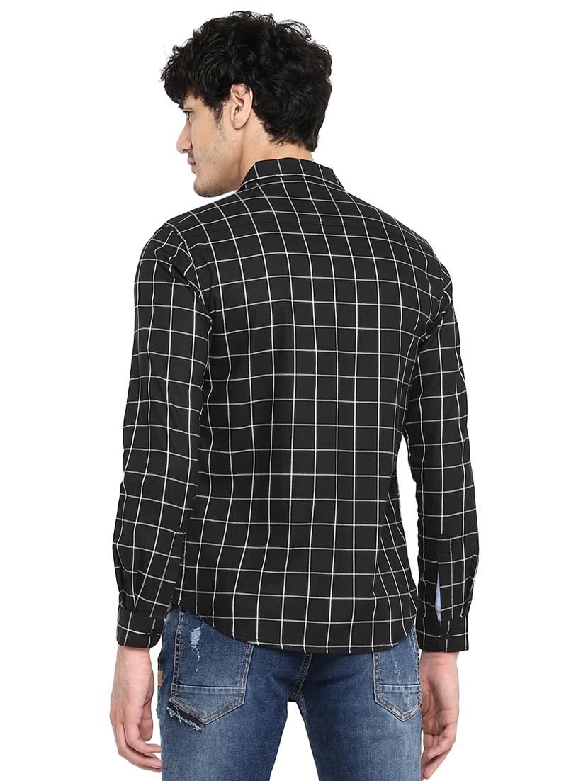 black checkered casual shirt - 17544547 - Zoom Image - 3