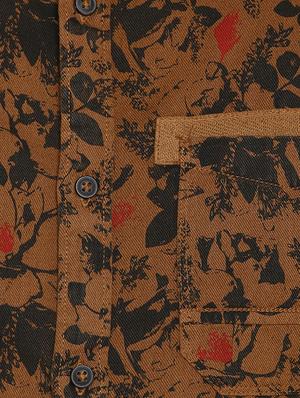 brown printed casual shirt - 17544555 - Standard Image - 5