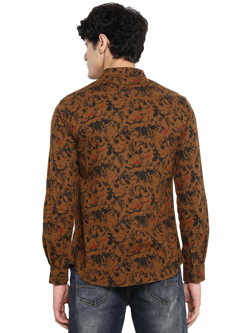 brown printed casual shirt - 17544555 - Zoom Image - 3