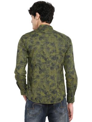 green printed casual shirt - 17544556 - Standard Image - 3