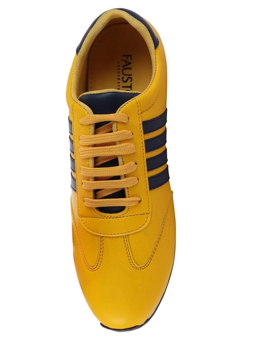 yellow pu lace up sneakers - 17544569 - Zoom Image - 3