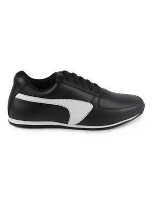 black pu lace up sneakers - 17544570 - Standard Image - 2