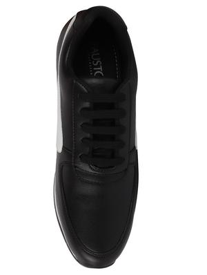 black pu lace up sneakers - 17544570 - Standard Image - 3