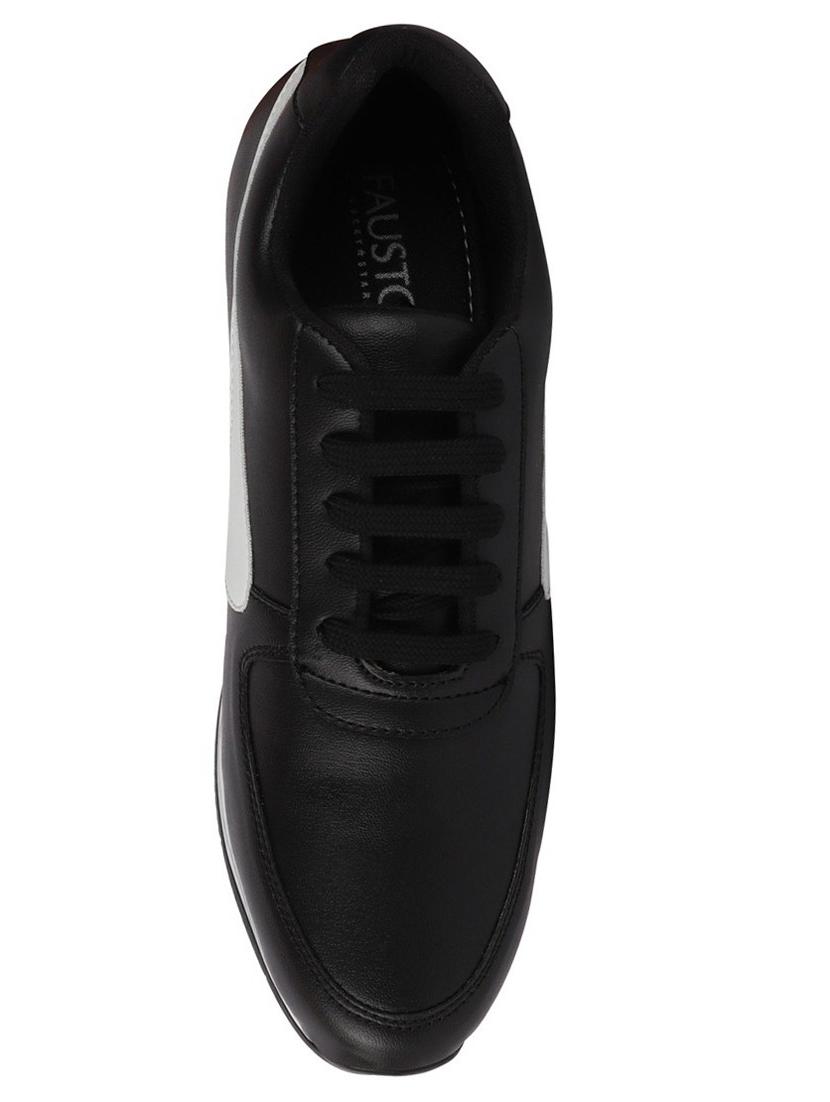 black pu lace up sneakers - 17544570 - Zoom Image - 3