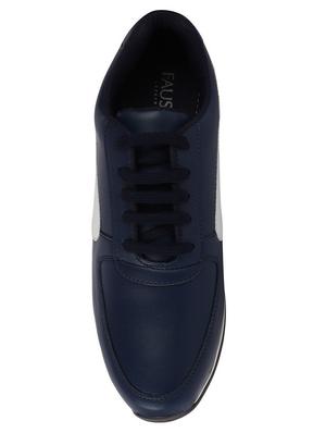blue pu lace up sneakers - 17544571 - Standard Image - 3