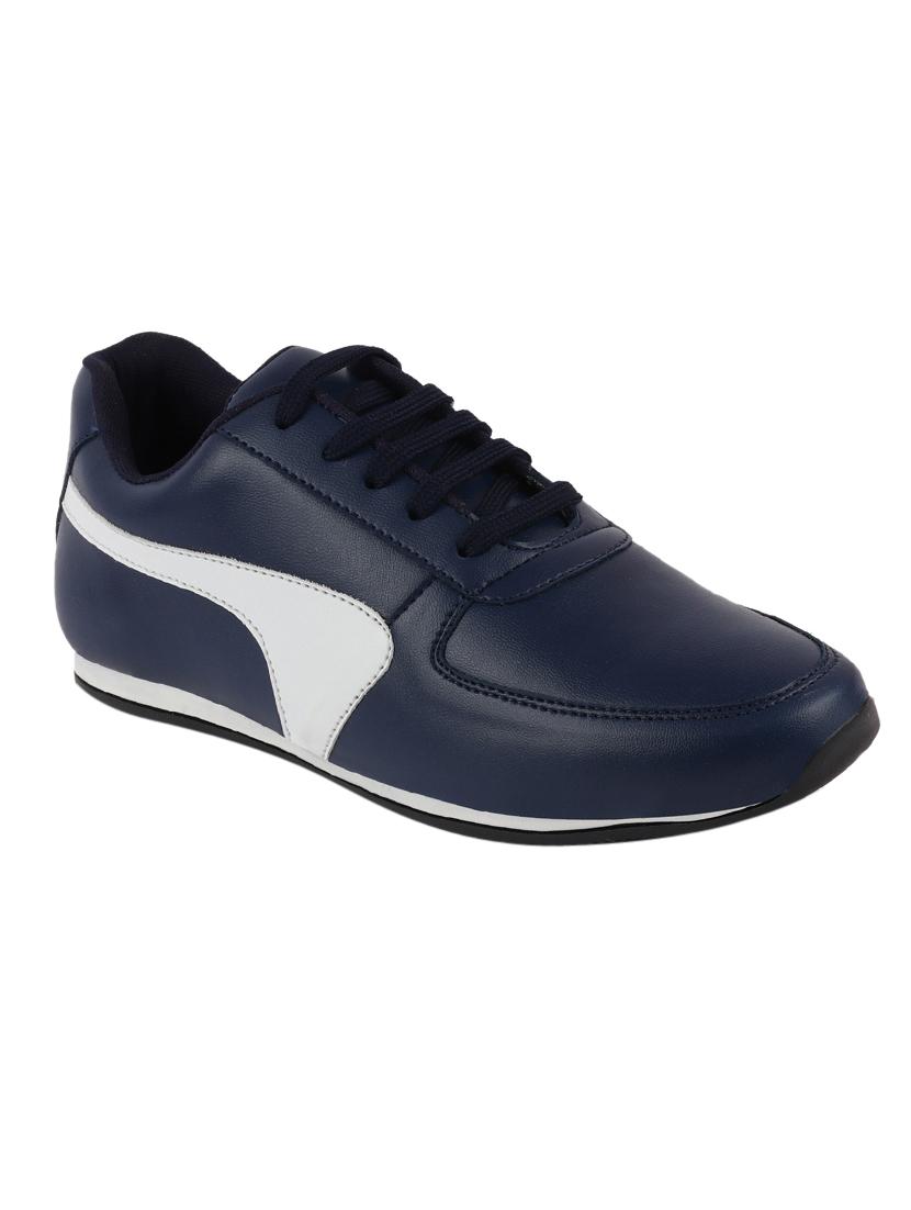 blue pu lace up sneakers - 17544571 - Zoom Image - 1