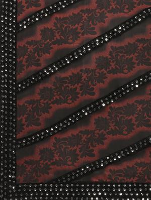 lace detailed floral saree with blouse - 17544582 - Standard Image - 3