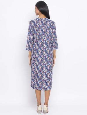 v neck floral a-line dress - 17544665 - Standard Image - 3