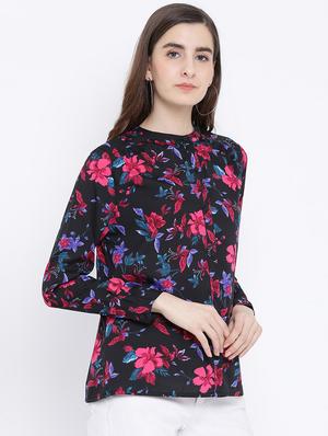 mandarin neck floral shirt - 17544679 - Standard Image - 2