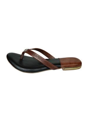 brown leather toe separator sandals - 17544687 - Standard Image - 2