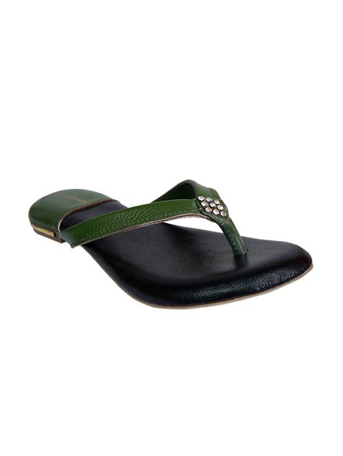 green leather toe separator sandals - 17544691 - Standard Image - 1