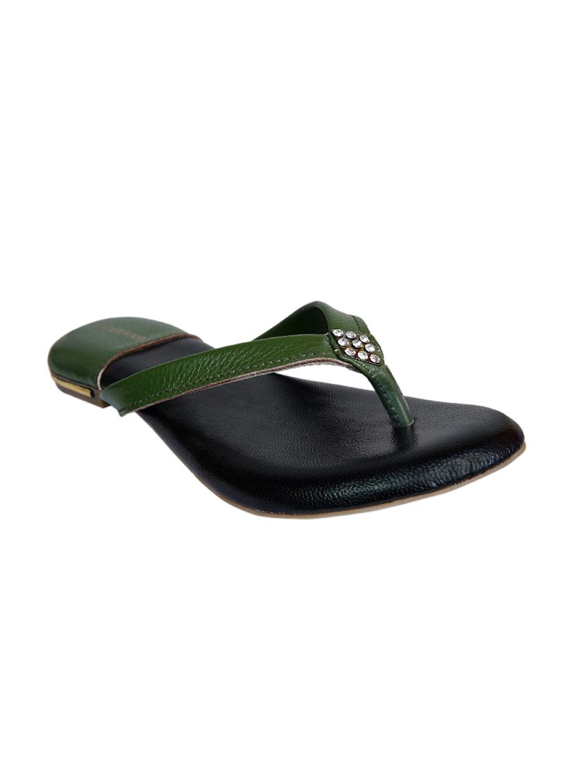 green leather toe separator sandals - 17544691 - Zoom Image - 1
