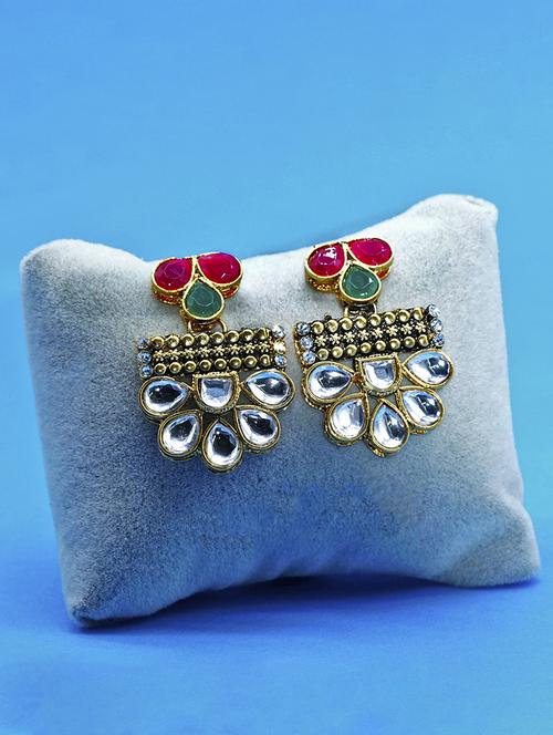 multi colored metal drop earring - 17544704 - Standard Image - 1
