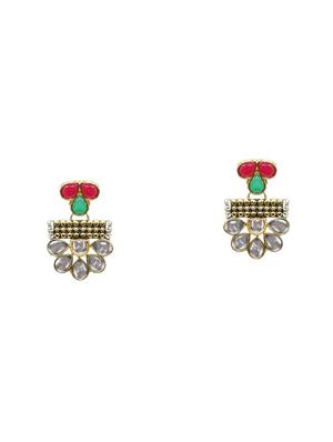 multi colored metal drop earring - 17544704 - Standard Image - 3