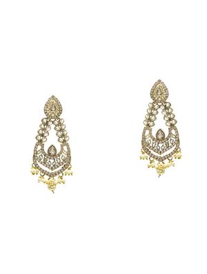 gold metal drop earring - 17544706 - Standard Image - 3