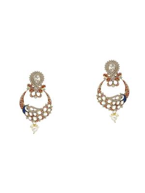 red metal drop earring - 17544708 - Standard Image - 3