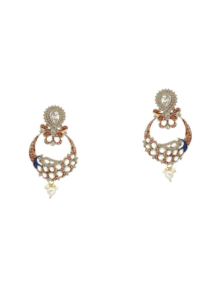 red metal drop earring - 17544708 - Zoom Image - 3