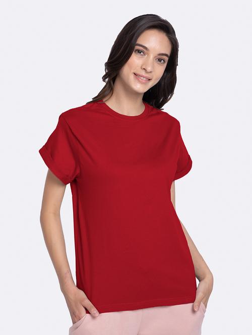 crew neck solid tee - 17545302 - Very Small Image - 1