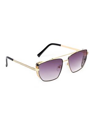 bellofox? unisex sunglasses rectangle golden frame, grey lens for men and women - 17545460 - Standard Image - 2