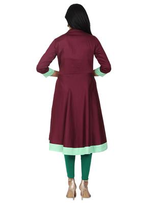 embroidered flared kurta - 17545512 - Standard Image - 3