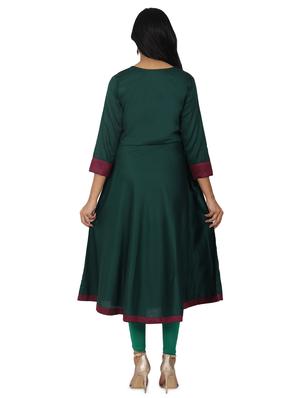 embroidered flared kurta - 17545516 - Standard Image - 3