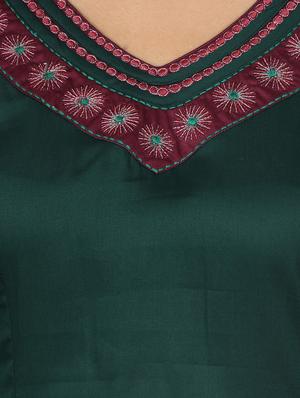 embroidered flared kurta - 17545516 - Standard Image - 4