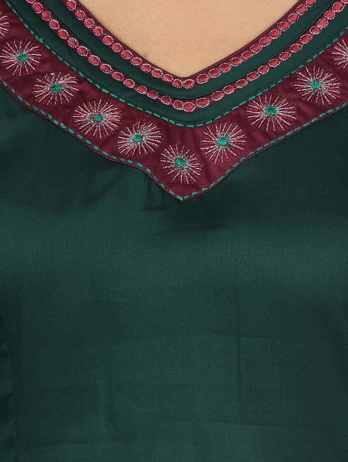 embroidered flared kurta - 17545516 - Zoom Image - 4