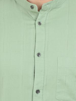 green solid casual shirt - 17545754 - Standard Image - 5