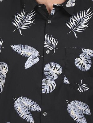 black tropical casual shirt - 17545764 - Standard Image - 5