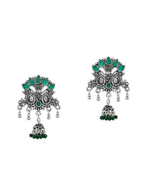 green brass drop earring - 17546053 - Standard Image - 2