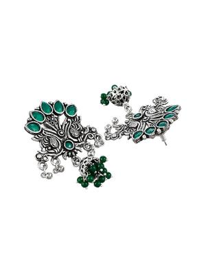 green brass drop earring - 17546053 - Standard Image - 3