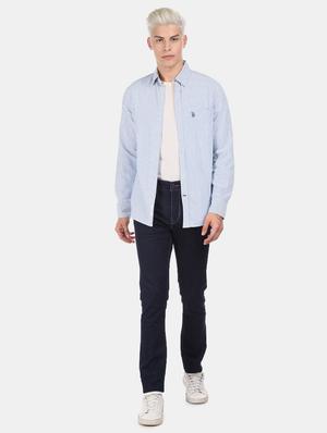 blue plain denim jeans - 17546312 - Standard Image - 4