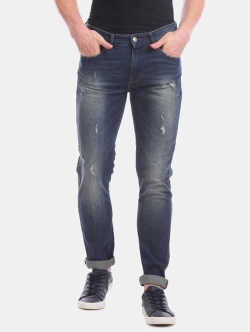 blue light washed denim jean - 17546570 - Standard Image - 1