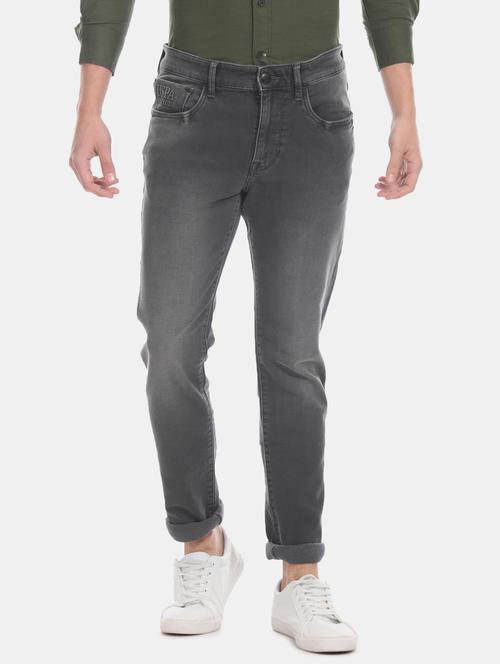 grey light washed denim jean - 17546584 - Very Small Image - 1