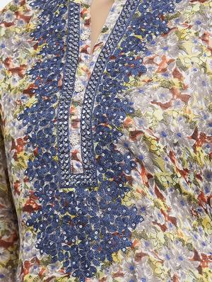 floral a-line ethnic dress - 17546810 - Standard Image - 3