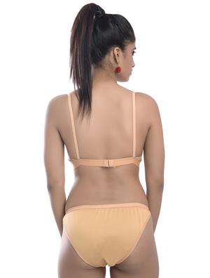 beige net bras and panty set - 17546860 - Standard Image - 2