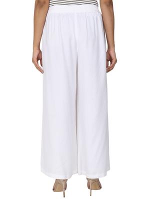 white rayon palazzos - 17547064 - Standard Image - 3